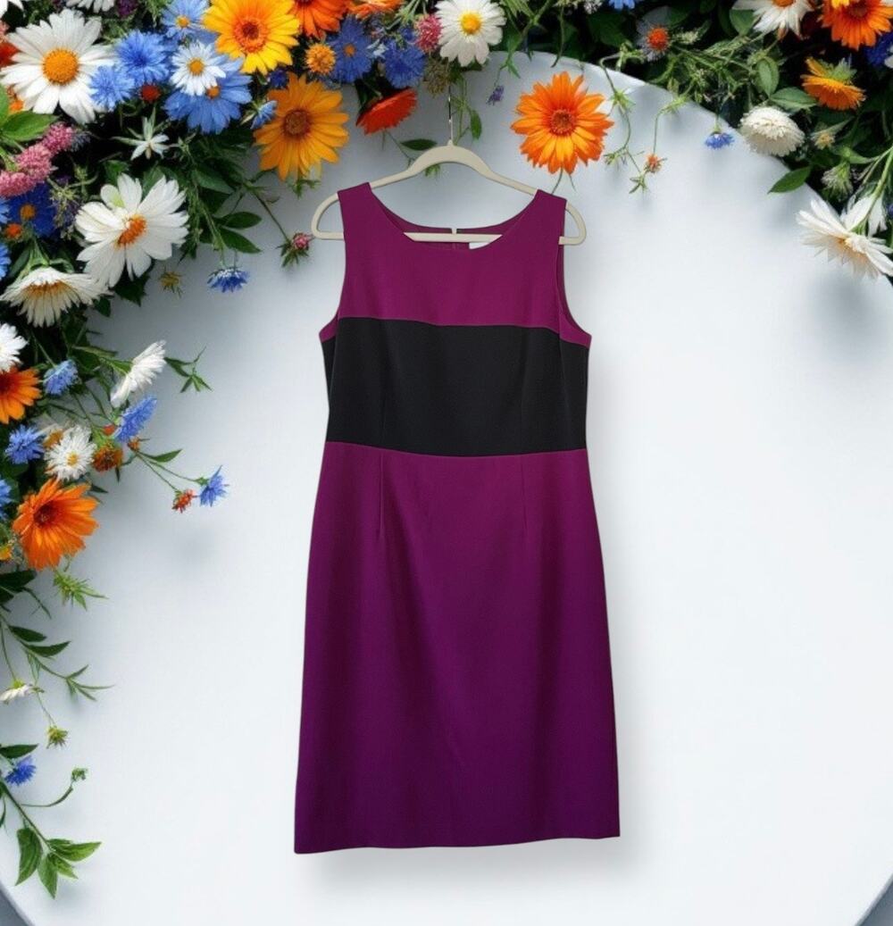 Kasper Dress Women’s Sleeveless Lined Zip Up Career Wear Size 12